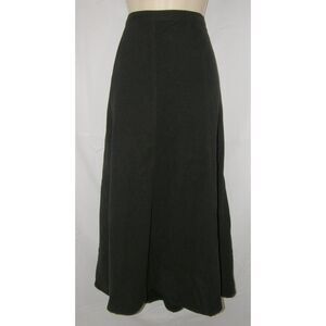DENIM & CO Black Sz Medium Casual or Dress Soft Stretchy Faux Suede Midi Skirt